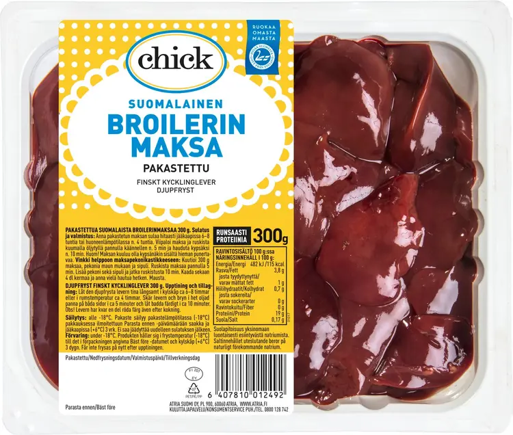 Atria Chick Broilerin Maksa pakaste 300g