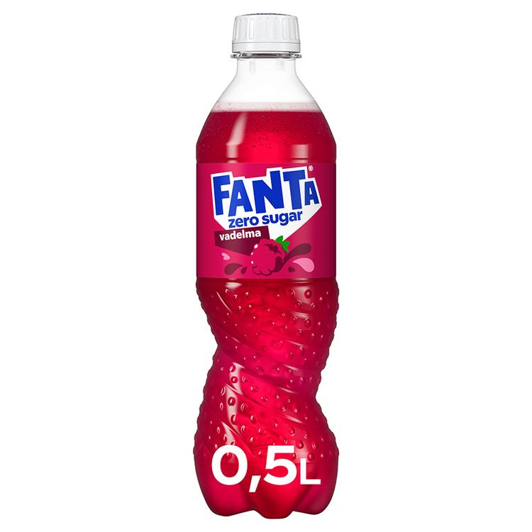 Fanta Vadelma Zero virvoitusjuoma muovipullo 0.5 L