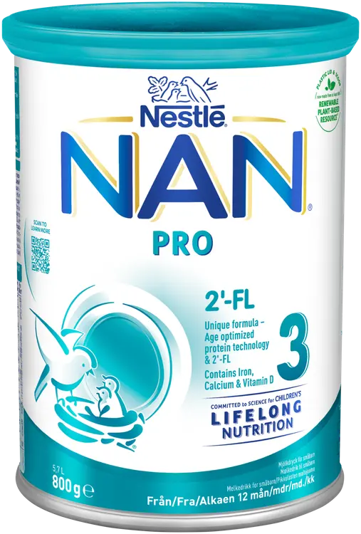 Nestlé Nan 800g Pro 3 käyttövalmis pikkulasten maitojuoma 8kk
