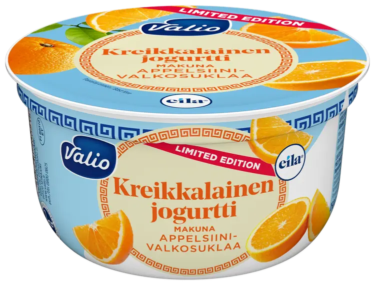 Valio kreikkalainen jogurtti 150 g appelsiini-valkosuklaa laktoositon limited edition
