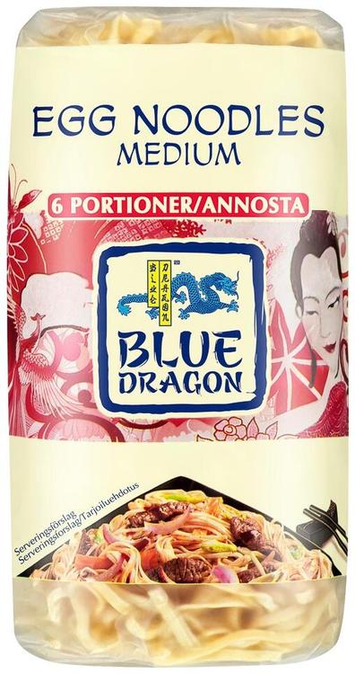 Blue Dragon kuivattu medium vehnämunanuudeli 300g