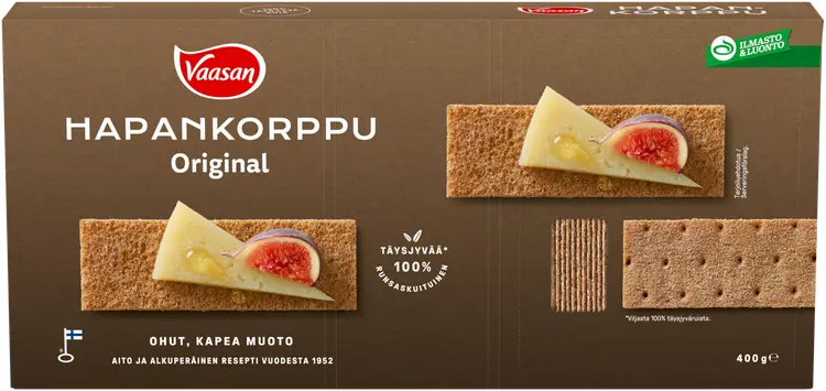 VAASAN Original Hapankorppu 400 g täysjyväruishapankorppu