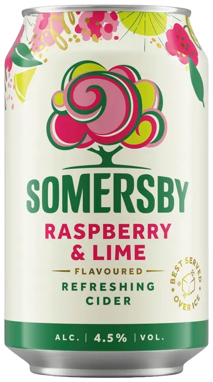 Somersby Raspberry Lime maustettu omenasiideri 4,5 % tölkki 0,33 L