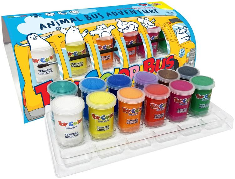 Toy color guaššvärvid 12v 25ml + pintsel