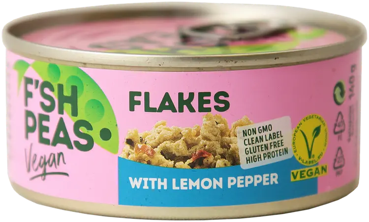 F`SH PEAS Vegan flakes with LEMON PEPPER 140g