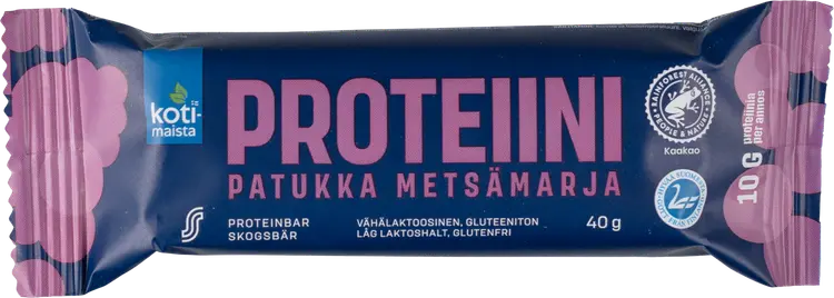 Kotimaista proteiinipatukka metsämarja 40 g