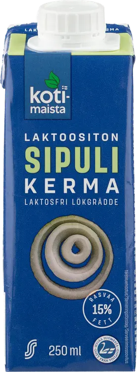 Kotimaista laktoositon paahdetun sipulin makuinen ruokakerma 15% 250ml