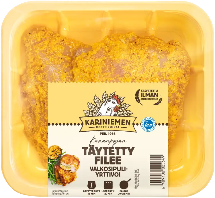 Kariniemen Kananpojan täytetty filee valkosipuli-yrttivoi 390 g