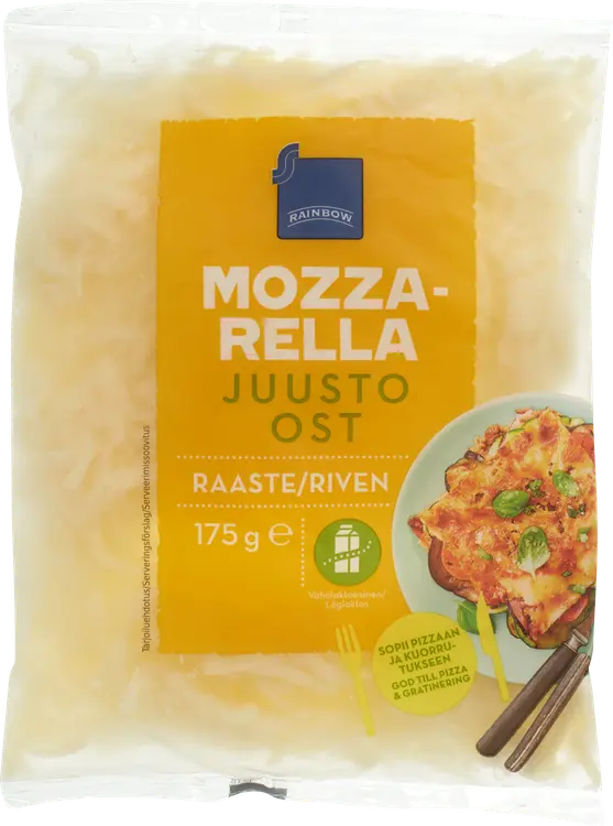 Rainbow 175g Mozzarellajuustoraaste