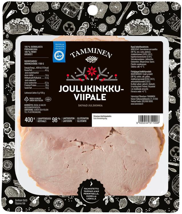 Tamminen joulukinkkuviipale kypsä 400g