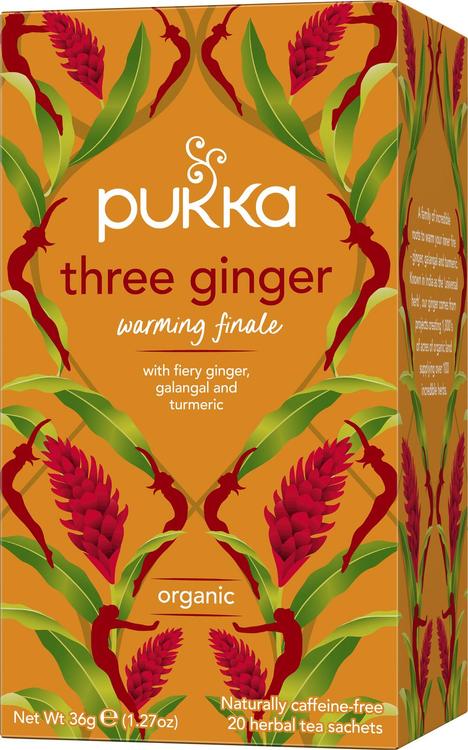 Pukka Yrttitee Three Ginger luomu 20p