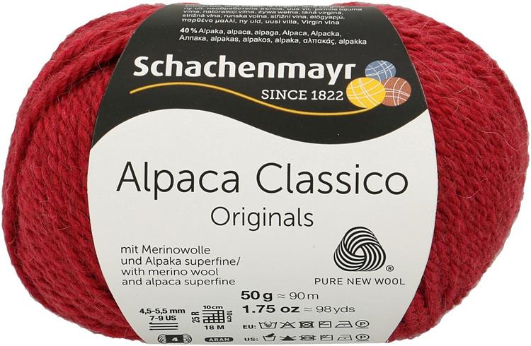 Schachenmayr neulelanka Alpaca Classico 50g punainen