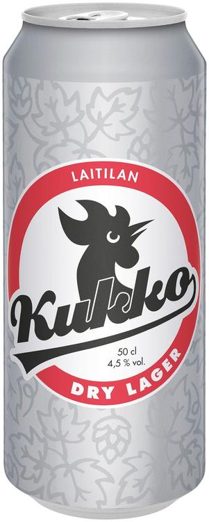 Laitilan Kukko Dry Lager 4,5% 0,5L olut