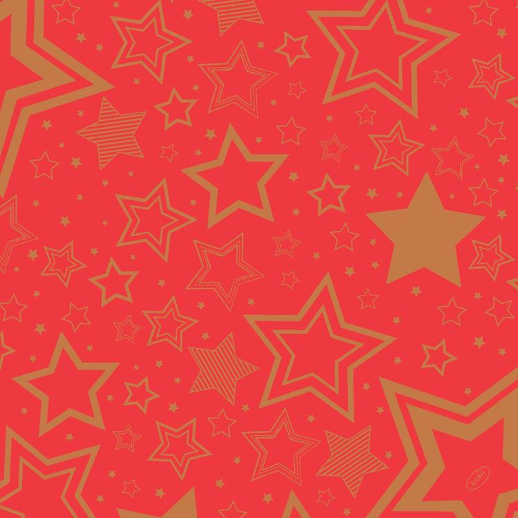 DUNI Bio Dunisoft®-lautasliina 40 x 40 cm Holiday Star Red, 12 kpl