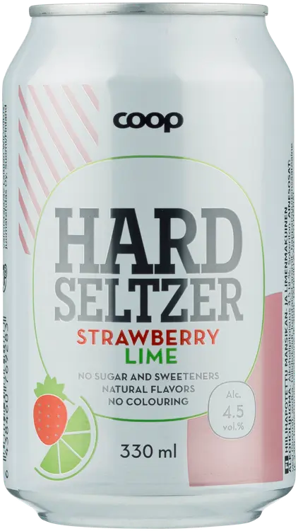 Coop Strawberry-Lime 4,5% 330ml hard seltzer