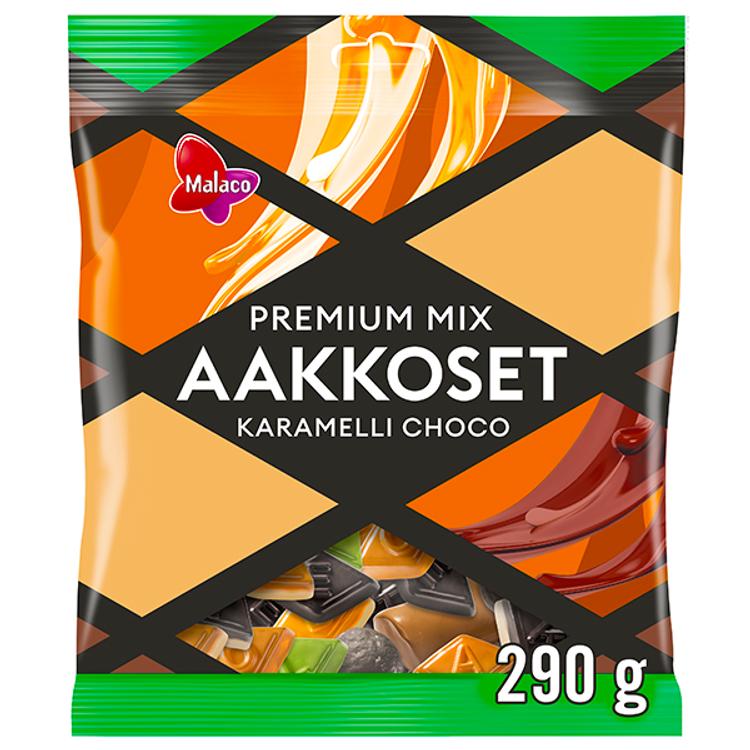 Malaco Aakkoset Karamelli Choco makeissekoitus 290g