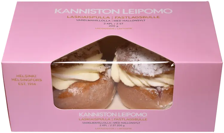 Kannisto Laskiaispulla vadelmahillolla 2 kpl pak