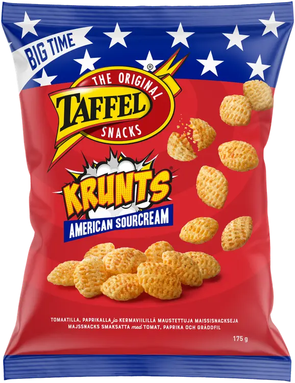Taffel Krunts American sourcream maustettu maissisipsi 175g