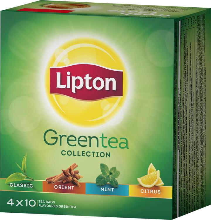 Lipton 40ps Green Tea Collection vihreä tee valikoimapakkaus