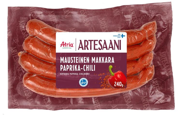 Atria Artesaani Mausteinen Paprika-Chili Makkara 240g