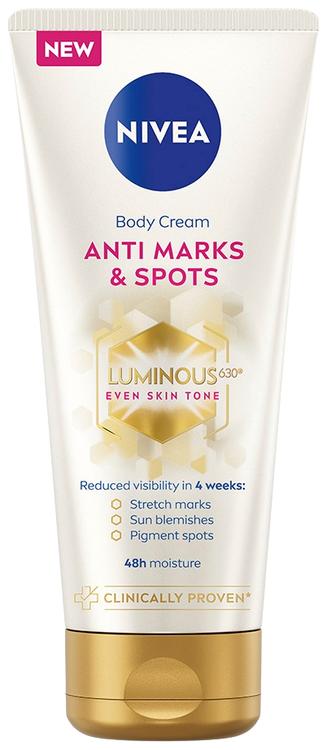 NIVEA 200ml Luminous630 Anti Marks & Spots Body Cream -vartalovoide