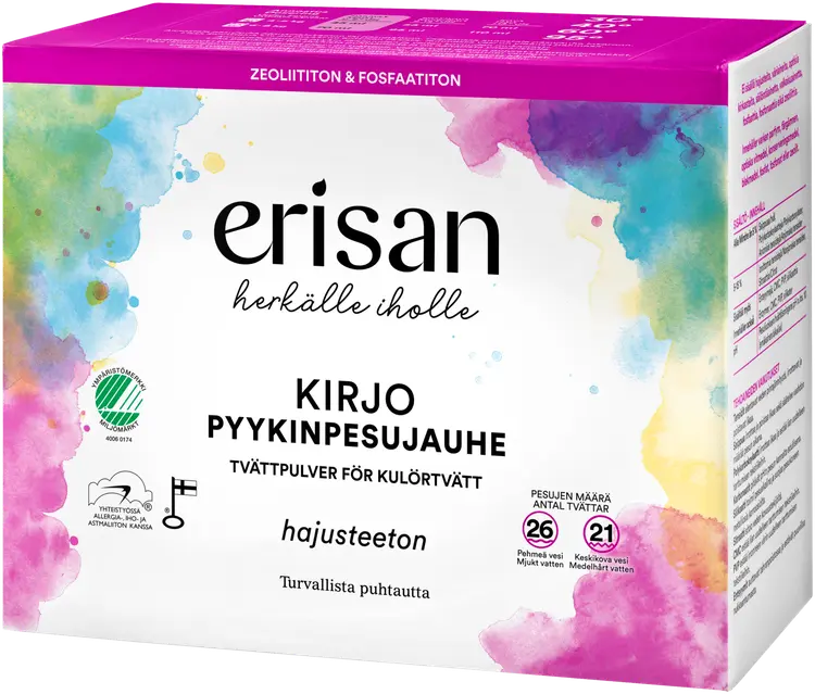 Erisan Hajusteeton Kirjo Pyykinpesujauhe 1 kg