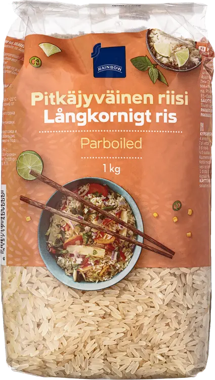 Rainbow pitkäjyväinen riisi 1 kg