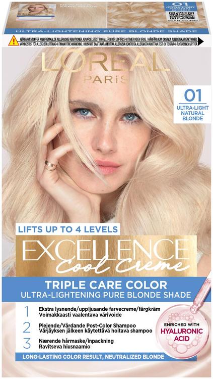 L'Oréal Paris Excellence Creme 01 Blonde Supreme Erittäin Kirkas Vaalea kestoväri 1kpl