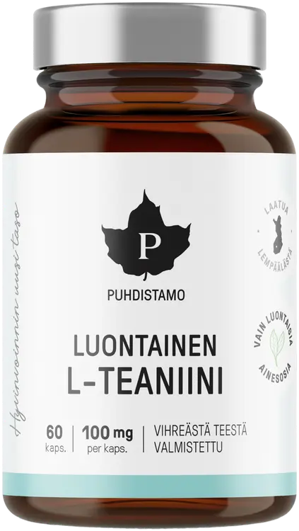 Puhdistamo Luontainen L-teaniini 100 mg 60 kaps