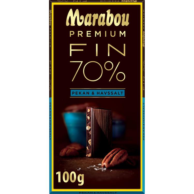 Marabou Premium FIN 70% Pekan & Havssalt suklaalevy 100g