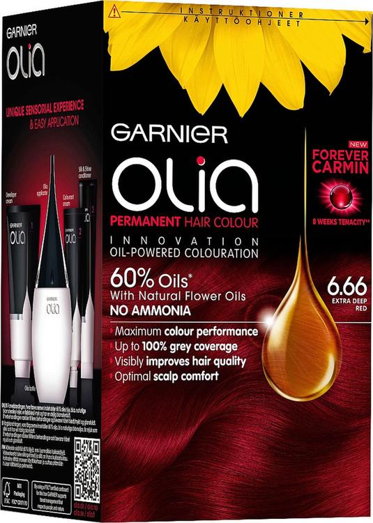 Garnier Olia 6.66 Extra Deep Red Erittäin Syvä Punainen kestoväri 1kpl