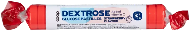 Coop Glukoosipastilli 39g mansikka 20kpl