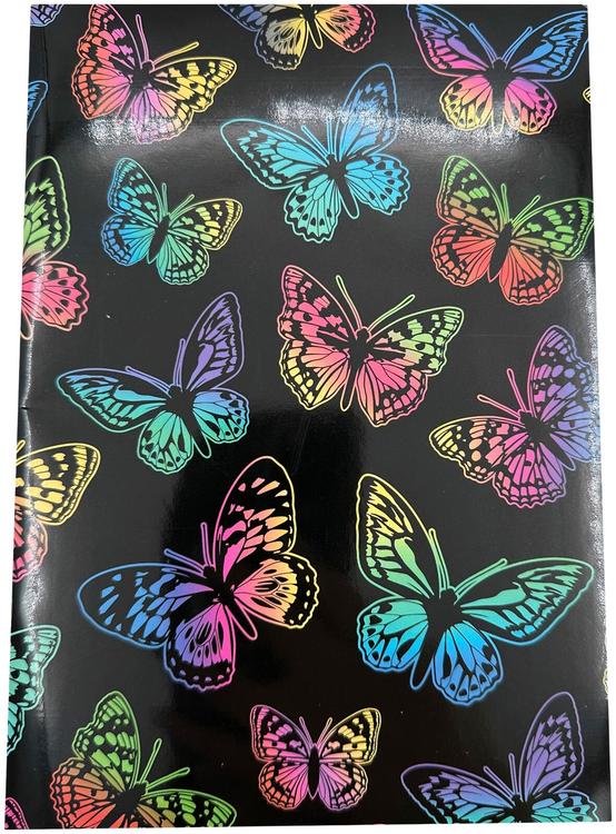 Neon Butterfly A5 nidottu vihko, 7x7mm ruuduilla, 80 sivua, 2 eril.lajit.