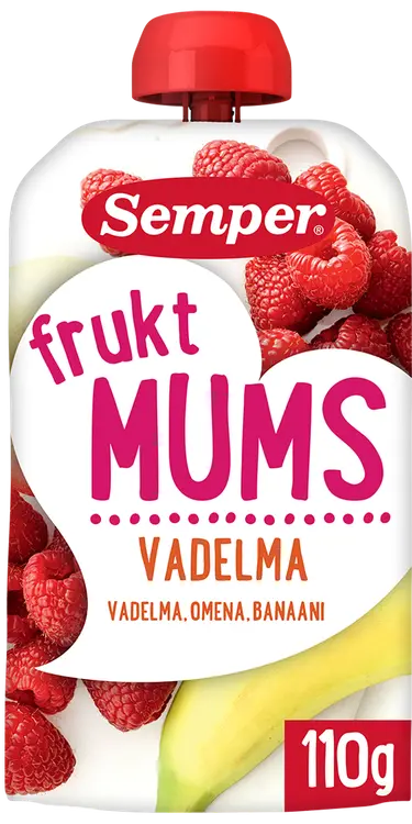 Semper Fruktmums Vadelma 6kk hedelmäsose 110g