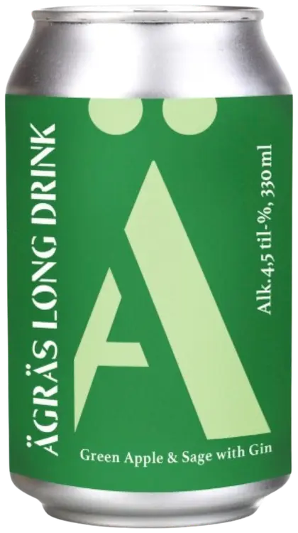 Ägräs Long drink Green apple & Sage with gin 4,5% 33cl tölkki