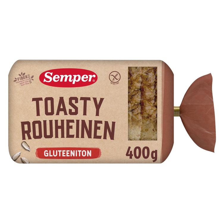 Semper Gluteeniton Toasty Rouheinen viipaloitu pakasteleipä 400g