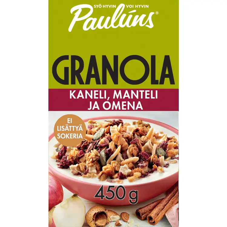 Paulúns kaneli, manteli ja omena granola muromysli 450g