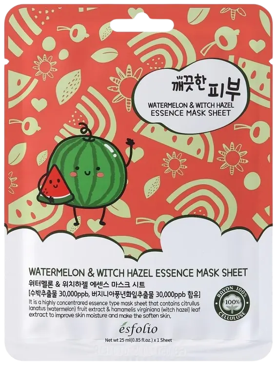 Esfolio Pure Skin Watermelon Essence Mask Sheet