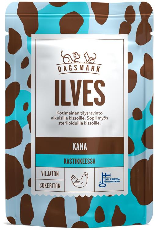 Dagsmark ILVES kotimainen kissan täysravinto, kanaa kastikkeessa 80 g