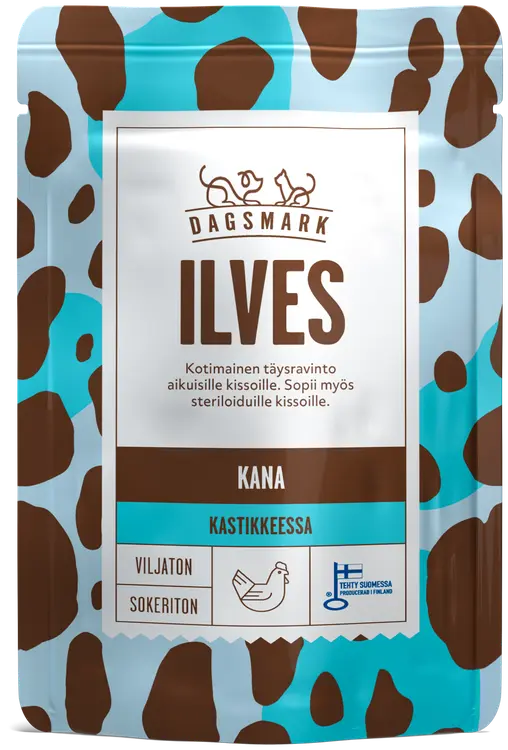 Dagsmark ILVES kotimainen kissan täysravinto, kanaa kastikkeessa 80 g