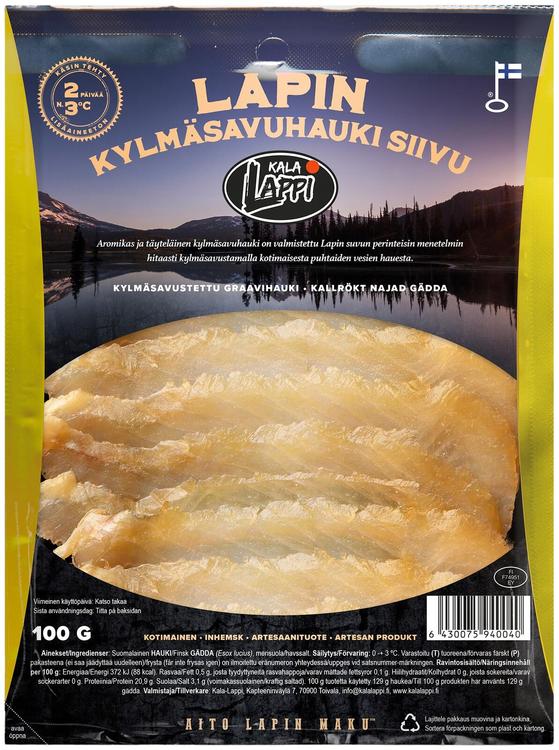 Lapin Kylmäsavustettu siivutettu hauki 100 g