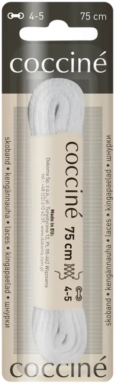 Coccine kengännauha 75cm valkoinen