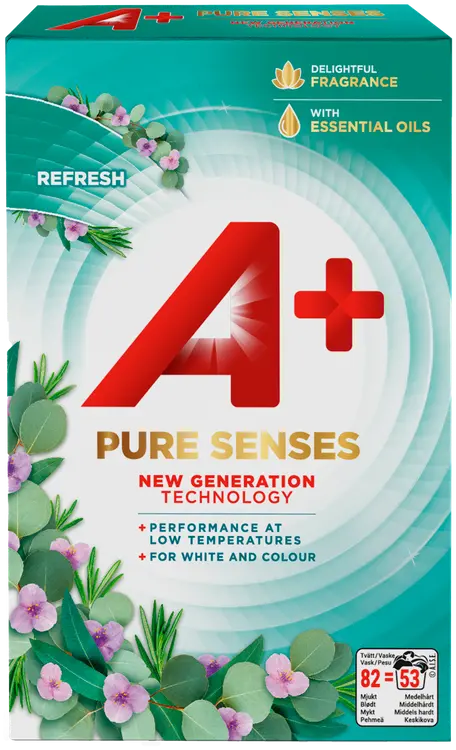 A+ Pure Senses Refresh Pyykinpesujauhe 3,445kg