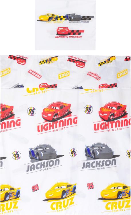 Pussilakanasetti Lightning Mcqueen cars 150x210 + 50x60