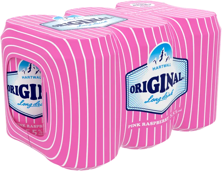 6 x Hartwall Original Long Drink Pink Raspberry 5,5% 0,33 l