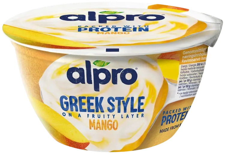 Alpro Greek Style Hapatettu soijavalmiste, mango 150g