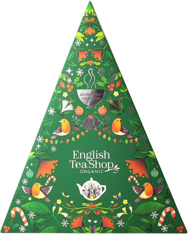 English Tea Shop Luomu Teejoulukalenteri pyramidi, vihreä 25 pss 50g