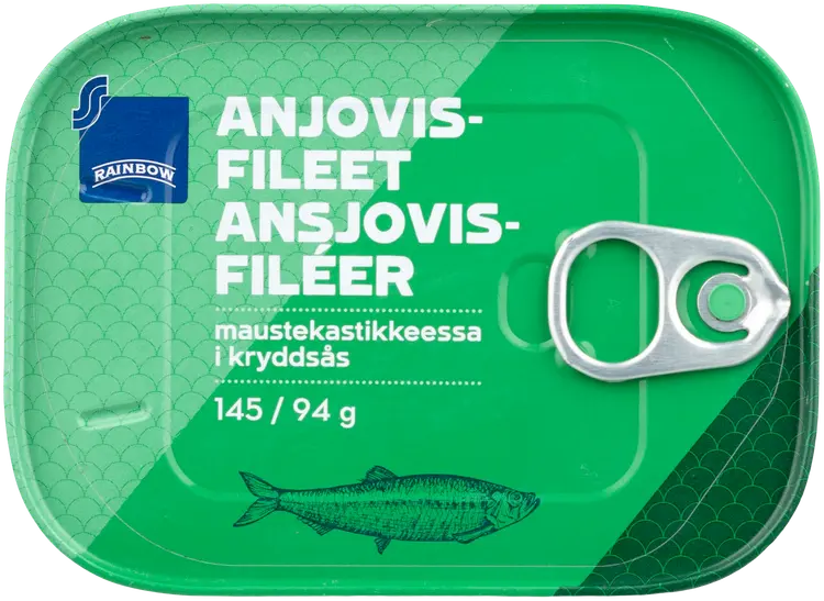 Rainbow anjovisfileet 145/94 g