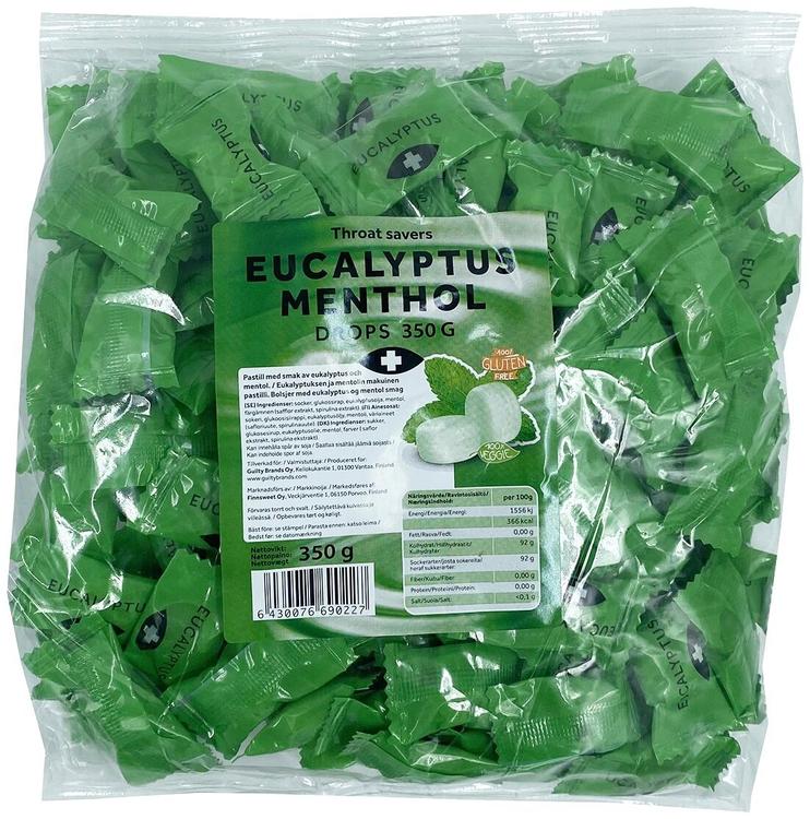 Finnsweet Kurkkupastilli eucalyptus-menthol 350g