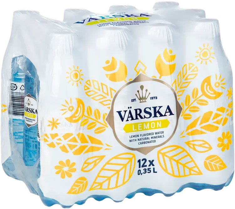 12xVärska Lemon, sitruunanmakuinen mineraalivesi, hiilihapollinen 0,35L PACK PET